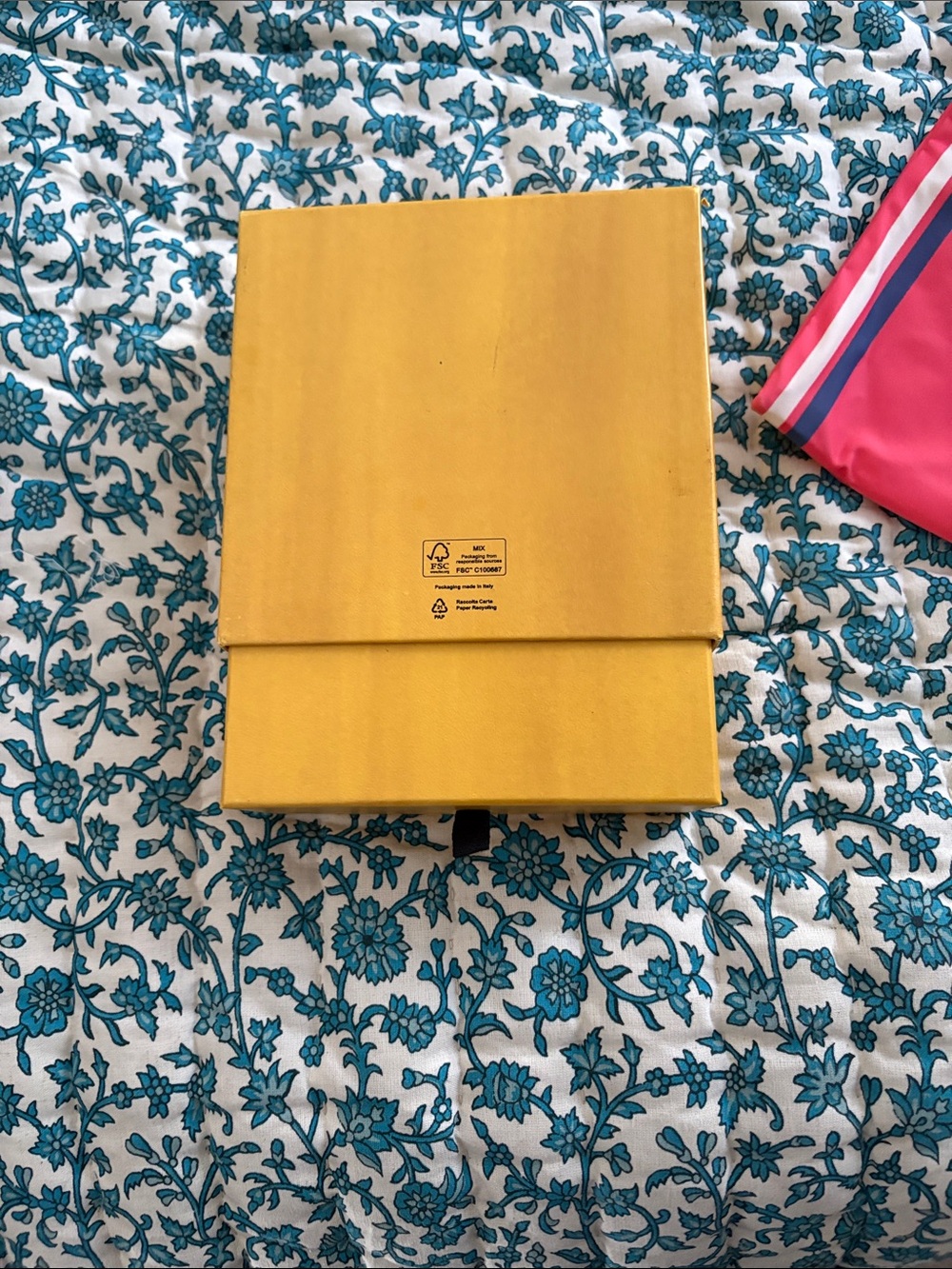 Fendi Pink Drawstring Pouch with Navy Accents - Picture 9 of 11
